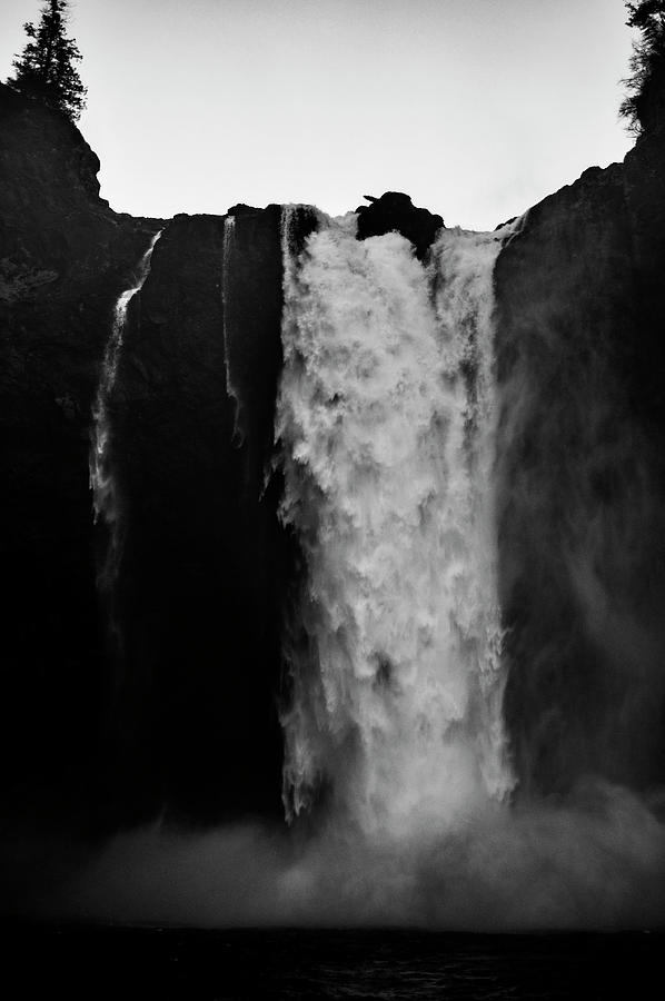 Snoqualmie Falls Black And White 5 Photograph