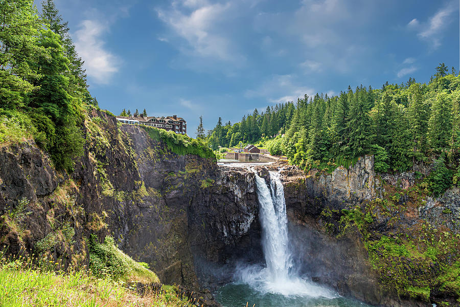 Snoqualmie Falls Under Summer Sky Photograph by Darryl Brooks