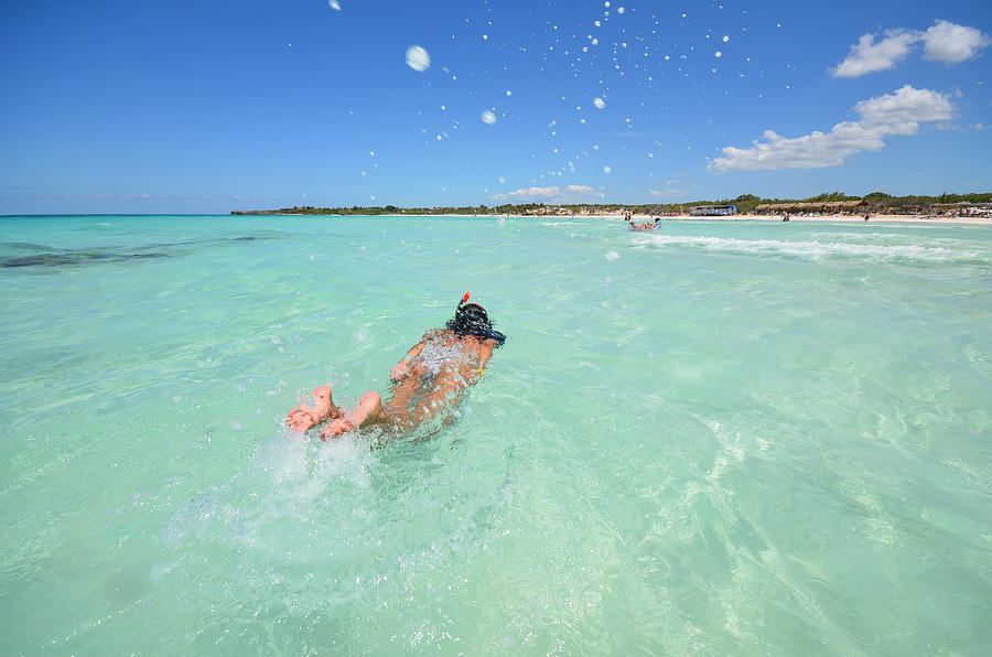 Snorkeling at Cayo Coco, Cuba. Photograph by Marcos Radicella
