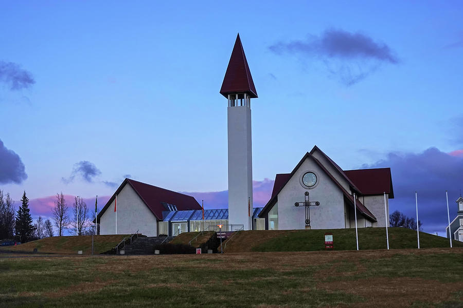 Snorrastofa Church Sunset Reykolt Iceland Photograph by Toby McGuire