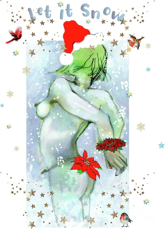 Snow Angel Painting by Carolyn Weltman