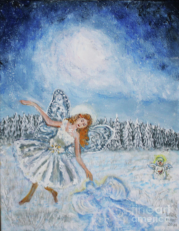 Snow Angel Fantasy Painting by Lyric Lucas