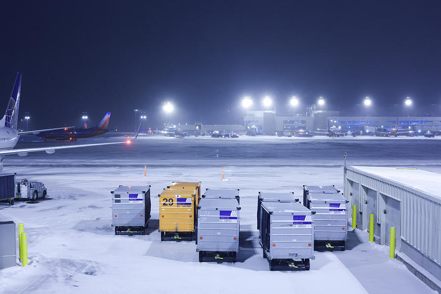 Snow at Denver International Airport Photograph by Rafalkrakow