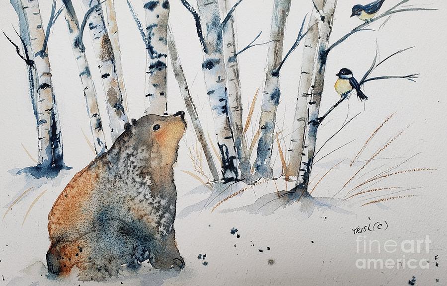 Wildlife Painting - Snow bear by Patricia Pushaw