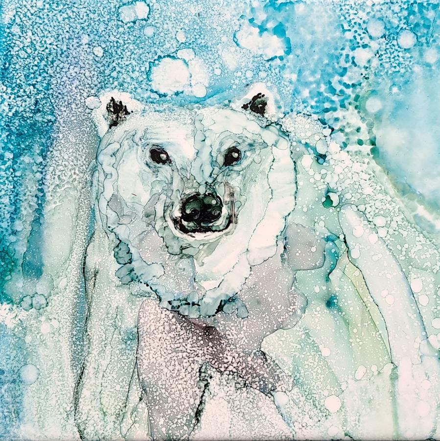 Snow Bear Painting by Ruth Kamenev