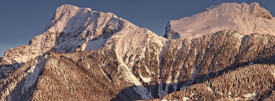 Snow Cap Mountain Peaks Photograph by Ian McAdie