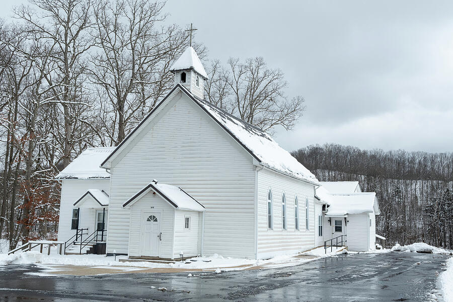 Winter Photograph - Snow Church by Tazz Anderson