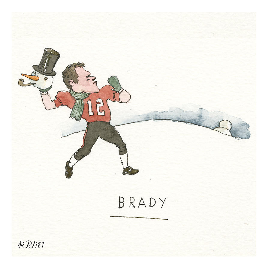 Football Painting - Snow Country for Old Men by Barry Blitt