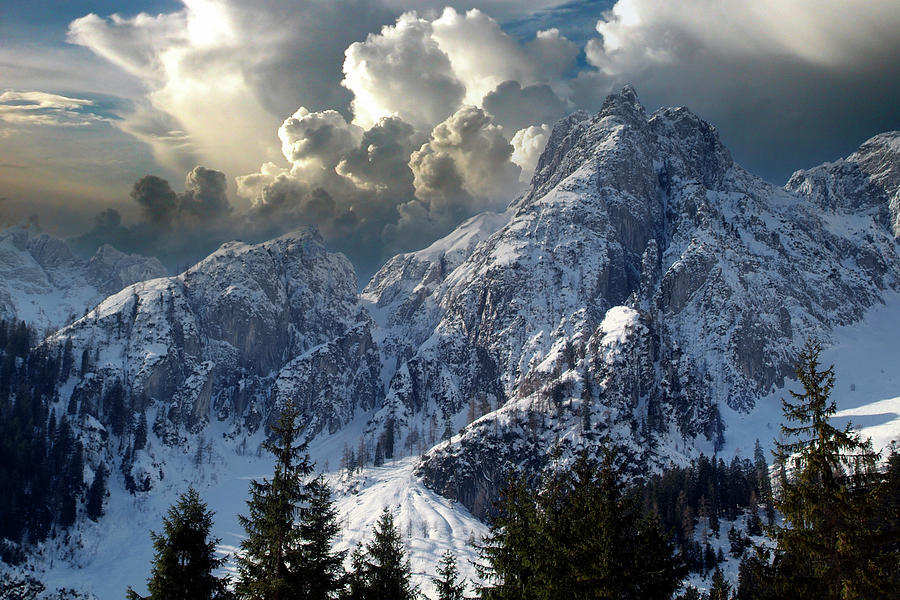 Snow covered Alps Photograph by Chris Smith
