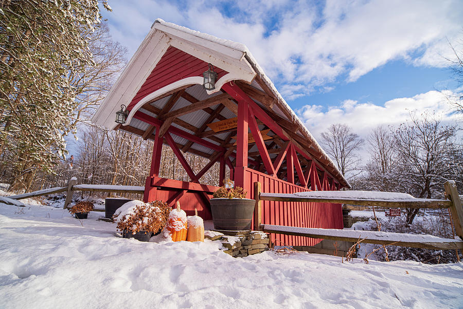 Snow Covered Bridge 2 Photograph by Christine Lantz - Fine Art America