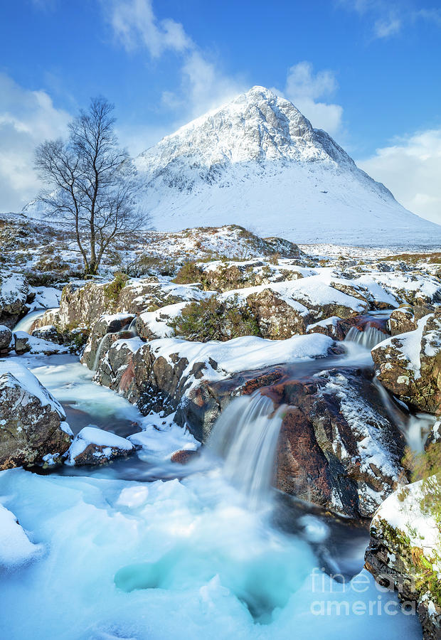 Snow covered Buachaille Etive Mor in the Scottish Highlands Photograph by Neale And Judith Clark