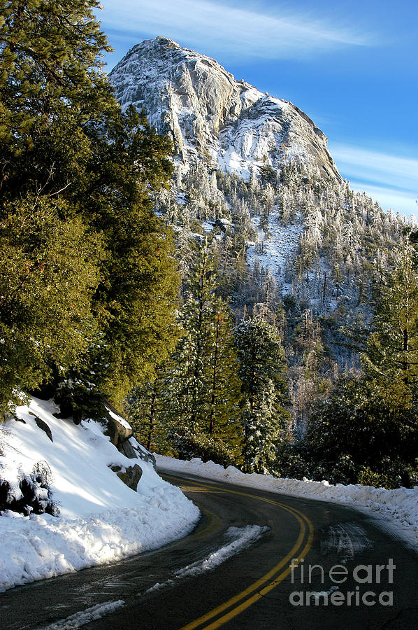 Snow covered mountain face of Mt. Tahquitz Photograph by Gunther Allen