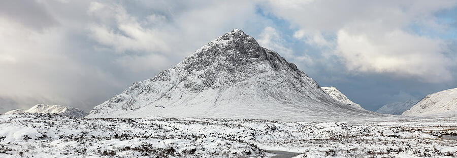 Snow covered mountain - Glencoe Photograph by Grant Glendinning Snow covered mountain - Glencoe Photograph by Grant Glendinning