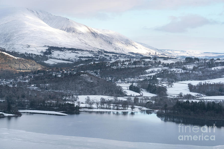 Snow covered mountains, the Lake District Photograph by Perry Rodriguez