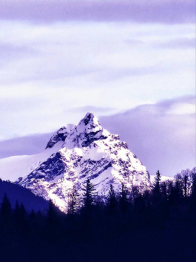 Snow Covered Mountaintop Photograph