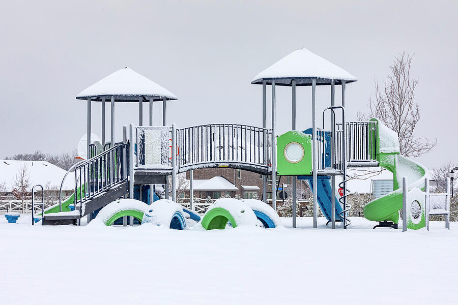 Snow Covered Playground 3 Photograph by Kelley King Snow Covered Playground 3 Photograph by Kelley King
