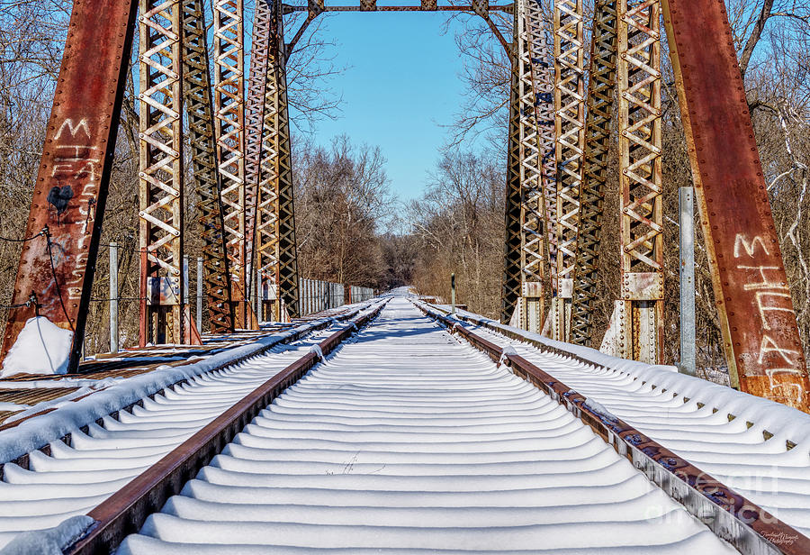 Snow Covered Railroad Tracks Photograph by Jennifer White