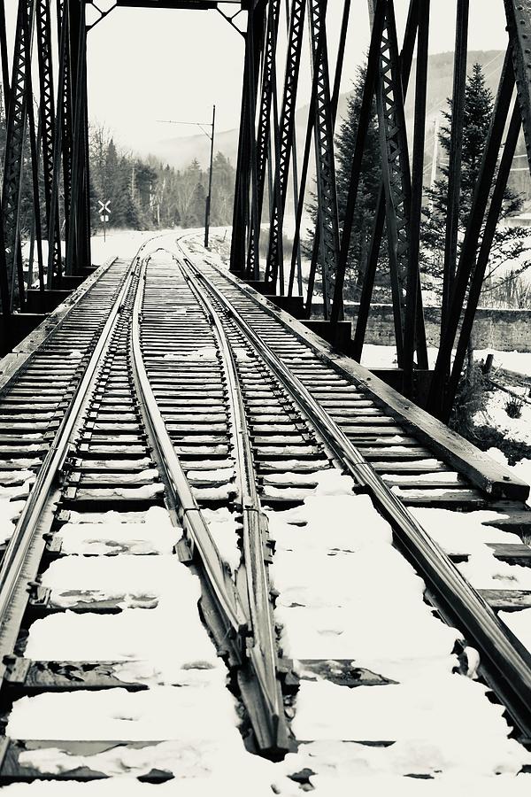 Snow Covered Railroad Tracks Photograph by Lisa Cuipa