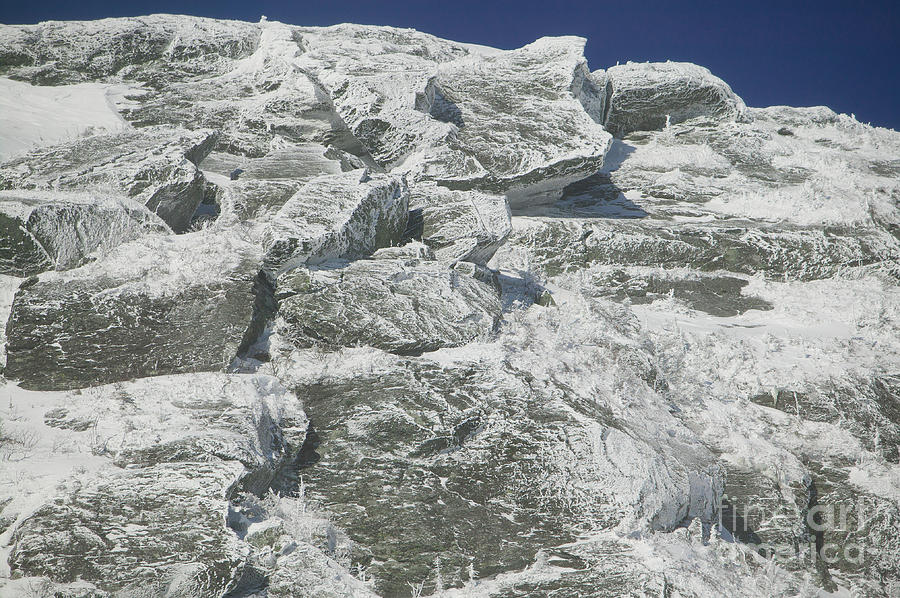 Snow Covered Rock Wall Photograph By Don Landwehrle