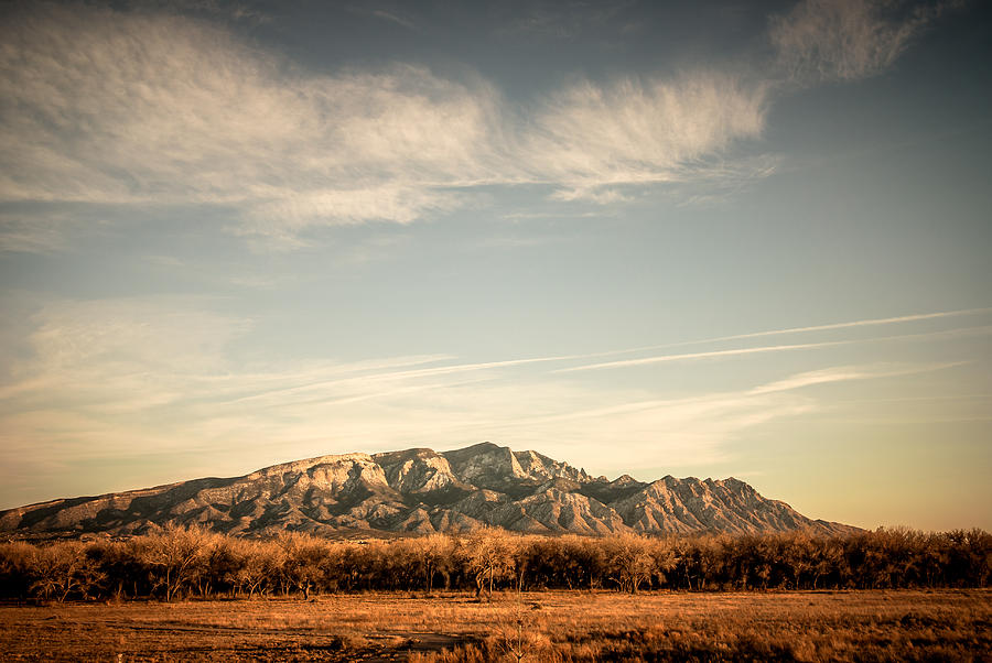 Snow Covered Sandia Mountains Photograph by Ivanastar