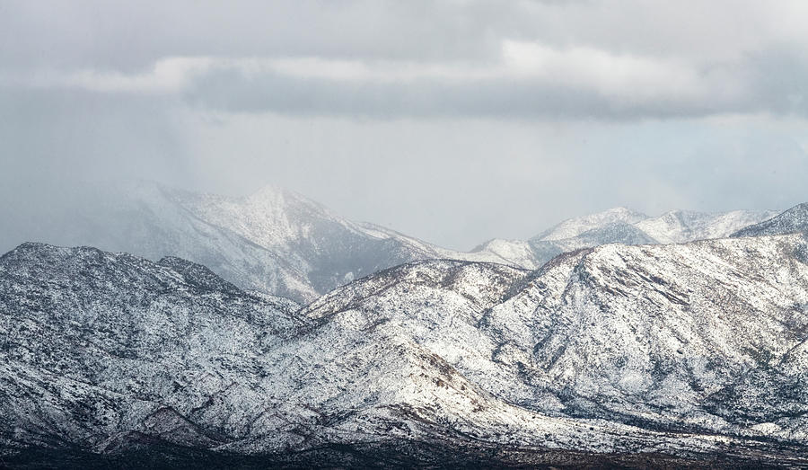 Snow Covered Santa Catalina Mountains  Photograph by Saija Lehtonen
