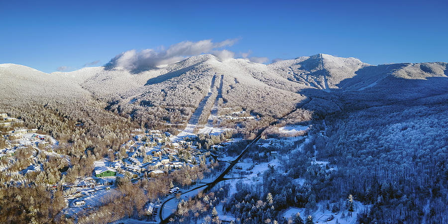 Snow Covered Smugglers Notch Resort - Vermont Photograph by John Rowe