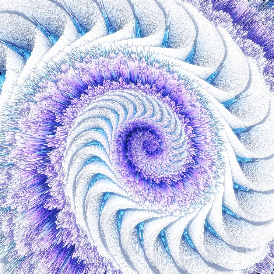 Snow Cream Spiral Digital Art by Rachel Hannah