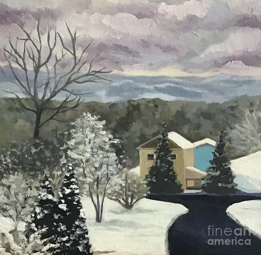 Snow Day Painting by Anne Marie Brown