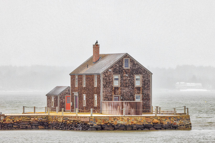 Snow Day at the Delanos Wharf Rocky Nook House  Photograph by Juergen Roth