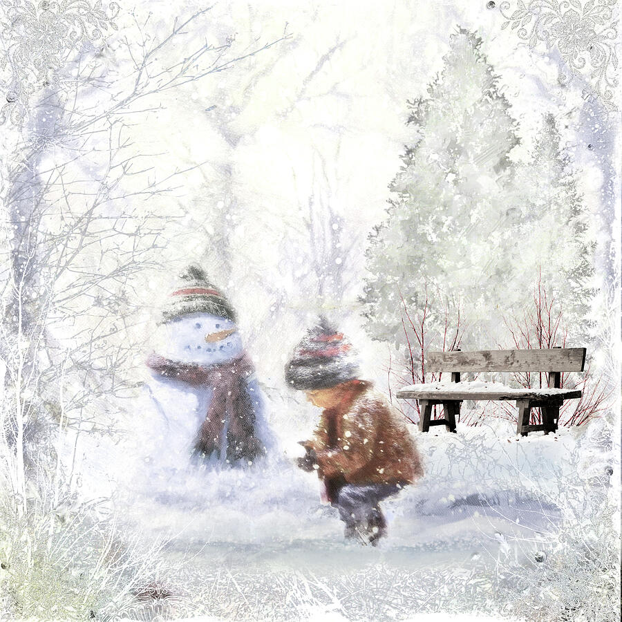Snow Day Digital Art by Marilyn Wilson
