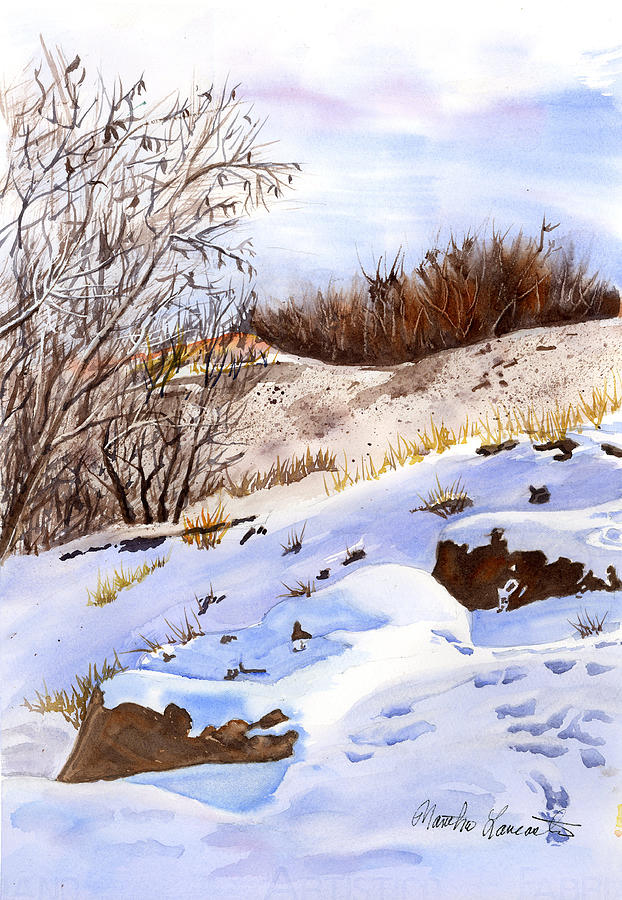 Snow Day Painting by Martha Lancaster