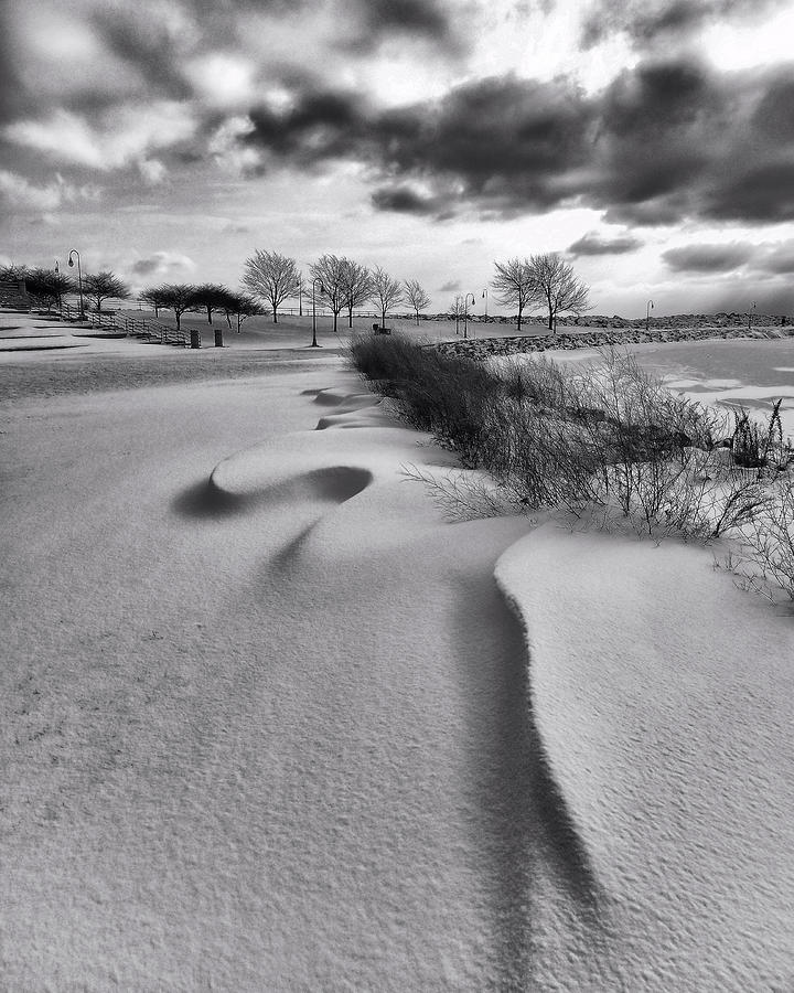 Snow Drifts in Racine Photograph by Scott Olsen