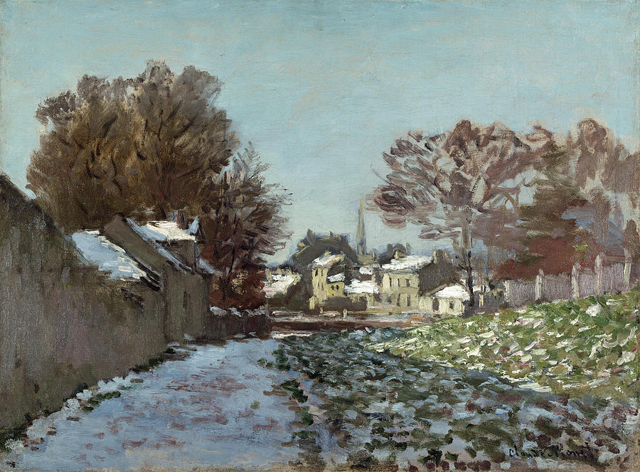 Claude Monet Painting - Snow Effect at Argenteuil  by Claude Monet
