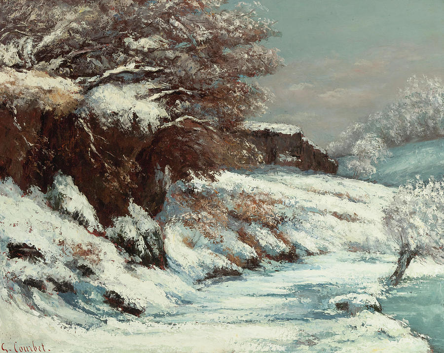 Snow Effect By Gustave Courbet Painting