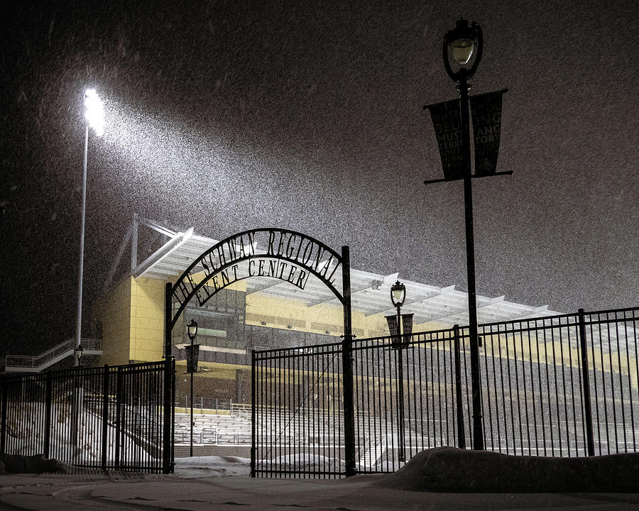 Snow Falls on Mattke Field Photograph by Andrew Miller