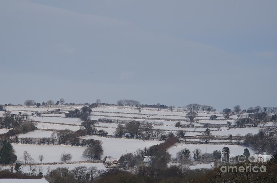 Snow Fields Of South Brent, Devon UK Photograph by Lesley Evered