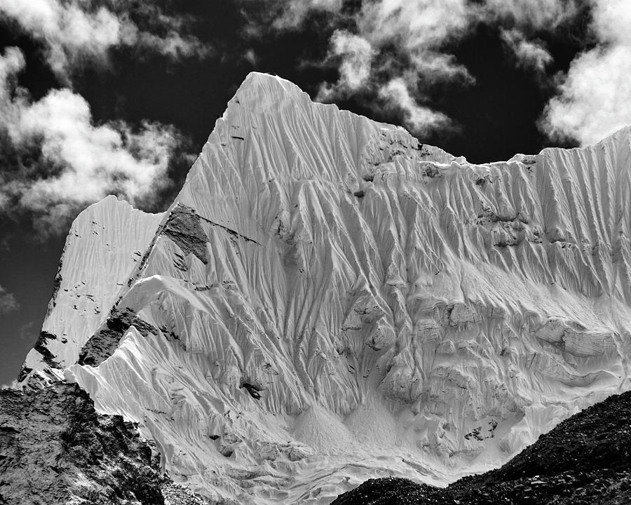 Snow fluting monochrome Photograph by Murray Rudd