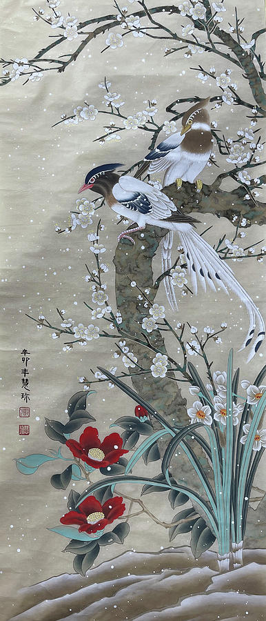 Snow Friends Drawing by HuiZhen Zhang Snow Friends Drawing by HuiZhen Zhang