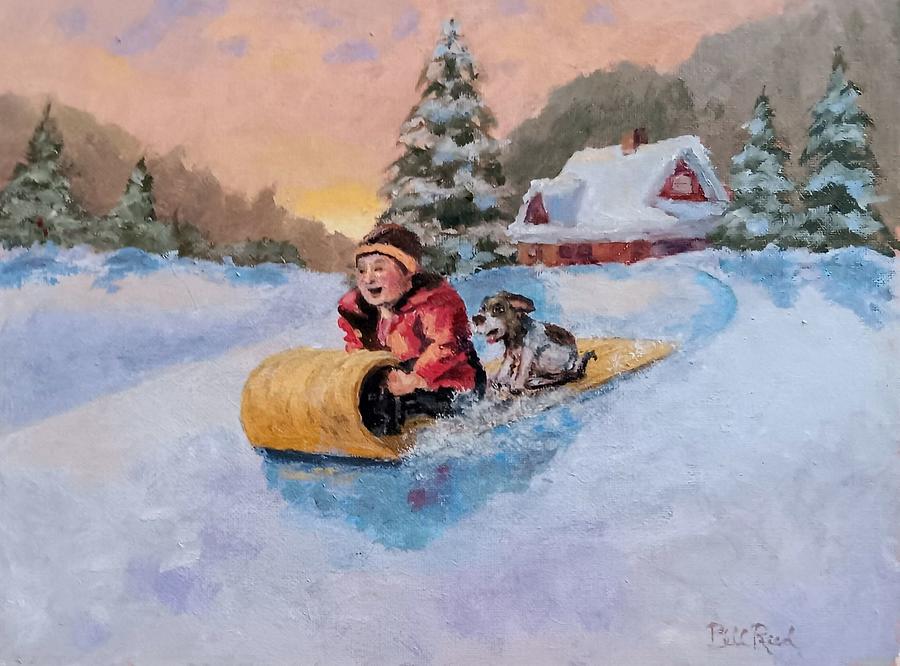Snow Fun Painting by William Reed