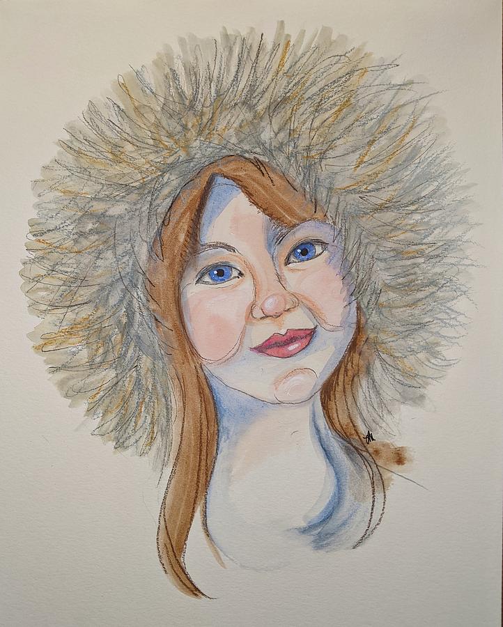 Snow girl Painting by Lisa Mutch