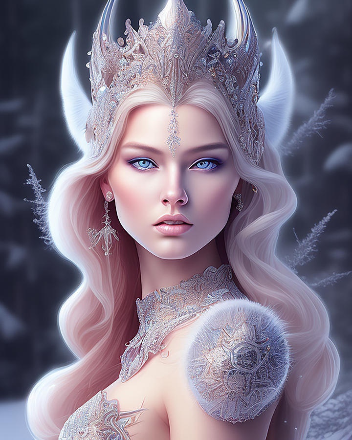 Snow Goddess 7 Digital Art by Rhonda Barrett - Pixels