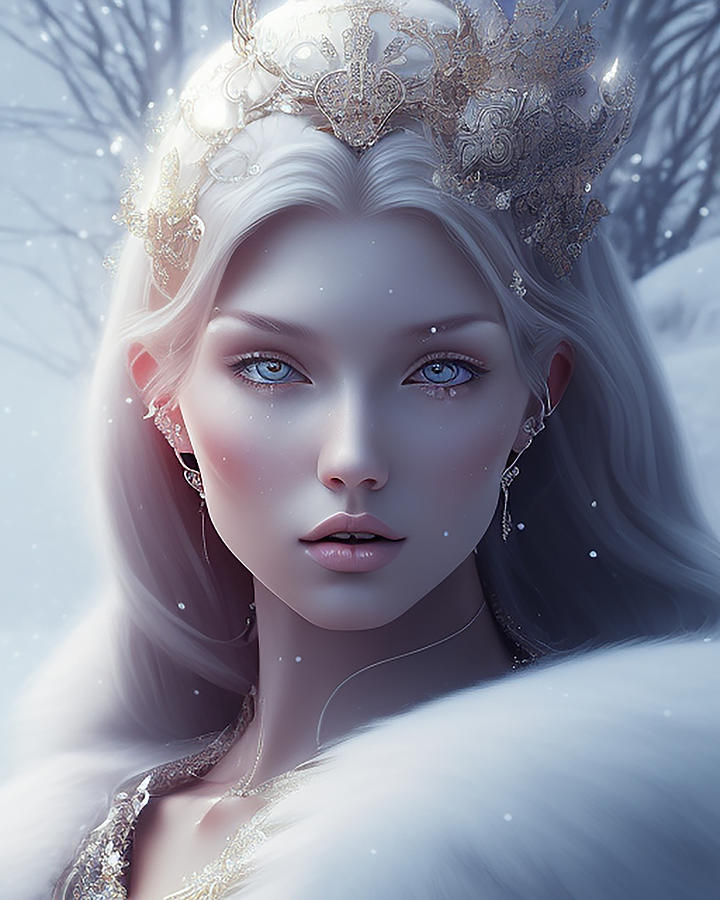 Snow Goddess 8 Digital Art by Rhonda Barrett - Fine Art America