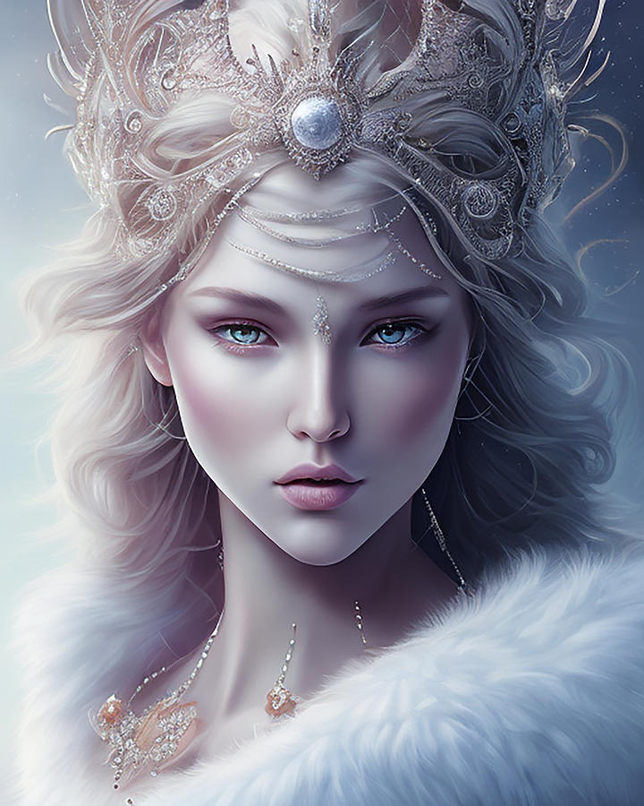 Snow Goddess Digital Art By Rhonda Barrett - Pixels