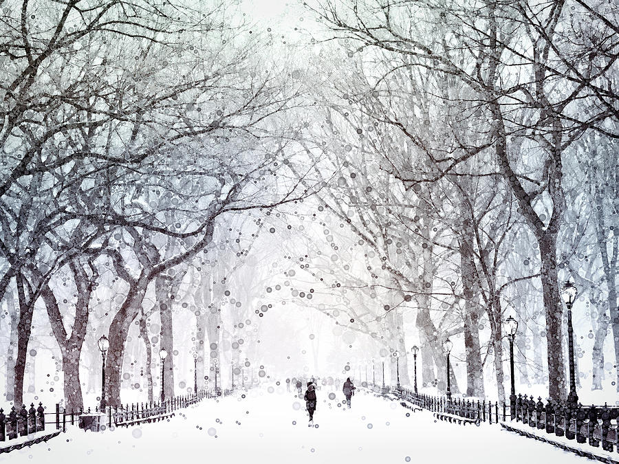 Snow In The City Digital Art