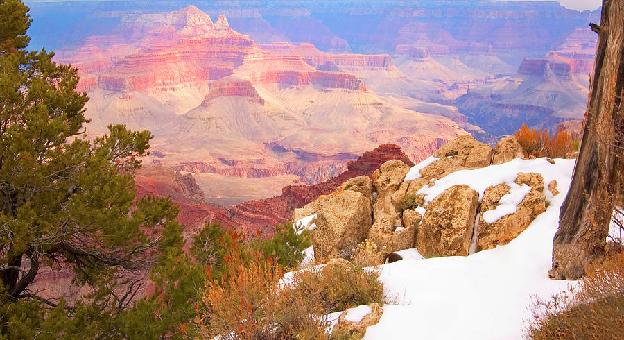 Snow in the Grand Canyon Arizona 2 Photograph by Bob Pardue