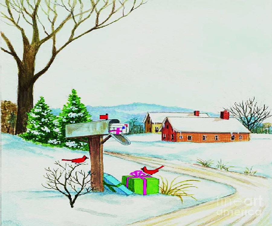 Snow In The Valley Painting