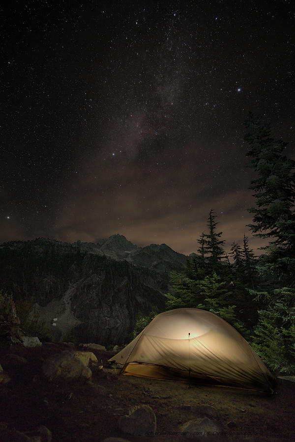 Snow Lake Camping Under the Stars Photograph by Chris Pappathopoulos
