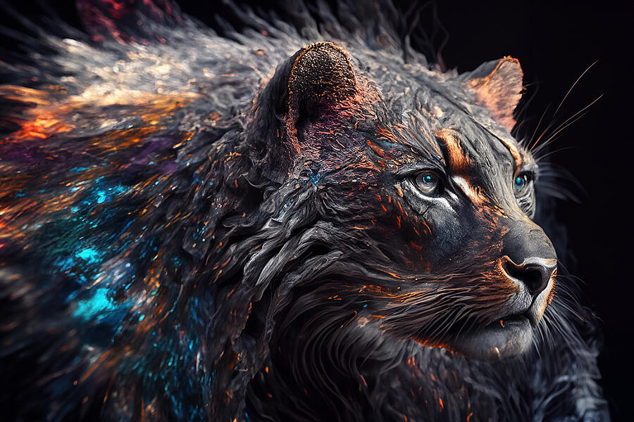 Snow Leopard Digital Art by Andrei SKY