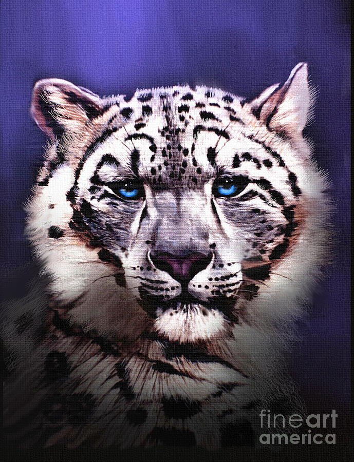 Wildlife Painting - Snow Leopard by Robert Foster