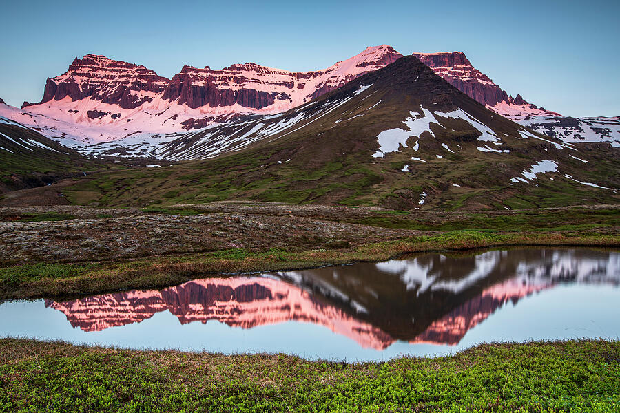 Snow mountain reflection Photograph by Ruben Vicente